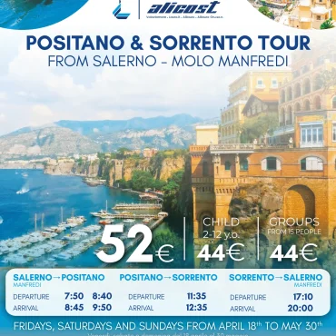 Positano & Sorrento Tour From Salerno