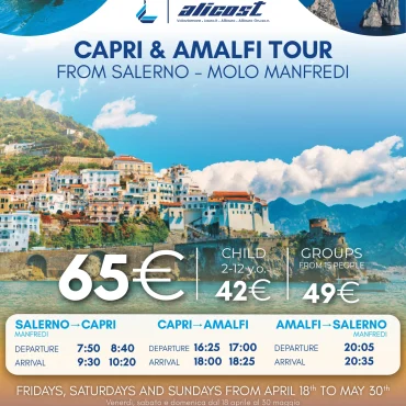 Capri & Amalfi Tour From Salerno Manfedi